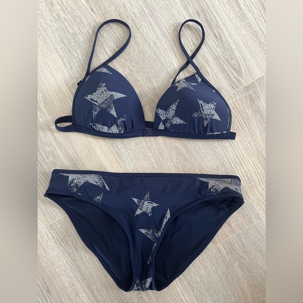 Aerie Navy Stars Bikini size Medium